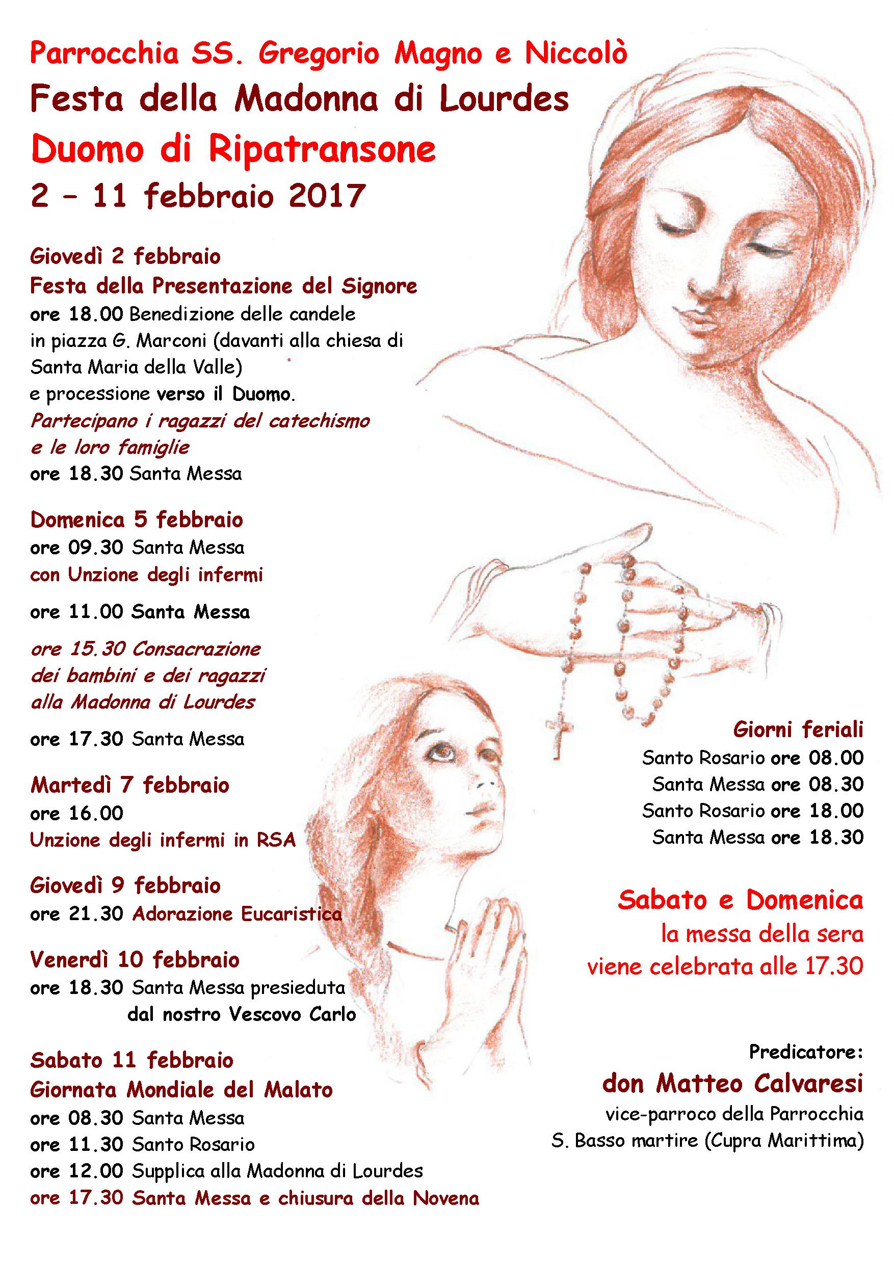 Ripatransone Dal 2 Febbraio La Novena Della Madonna Di Lourdes L Ancora Online