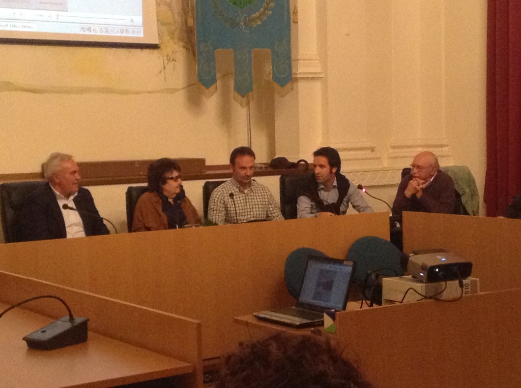 da sinistra il sindaco Domenico D'Annibali, Giulia Lanciotti, Mario Mariani, Andrea Mariani, Walter Ferri