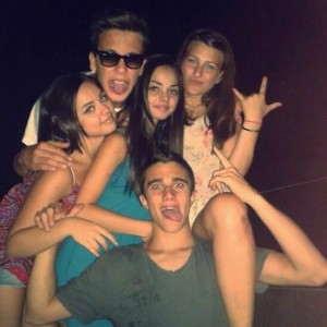 Luca con i suoi amici