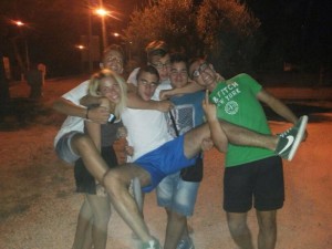 Luca con i suoi amici