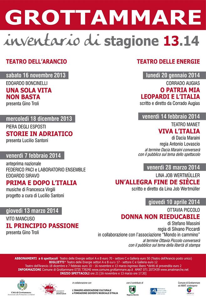 stagione teatrale 2014 grott