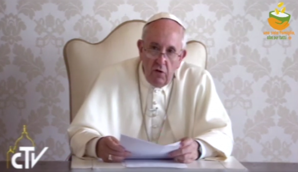 Papa Francesco videomessaggio