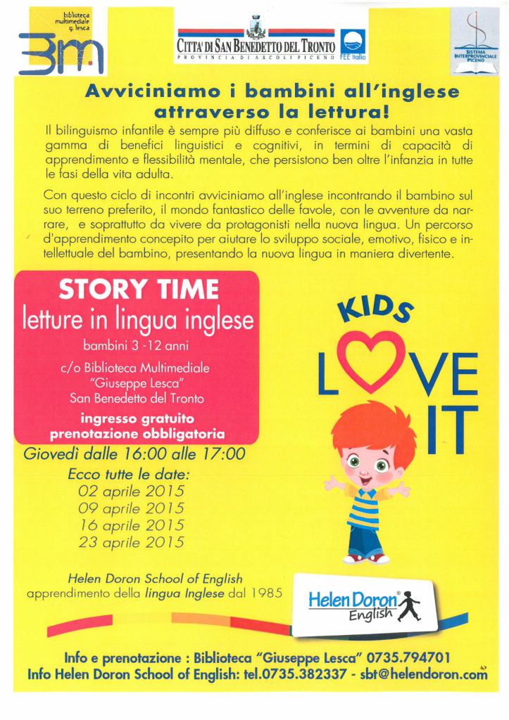 locandina story time biblioteca