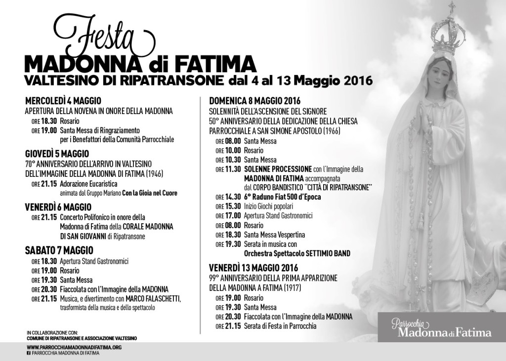 L'Ancora (116) - 04 - Festa Madonna di Fatima 2016, in Valtesino Maria è di casa