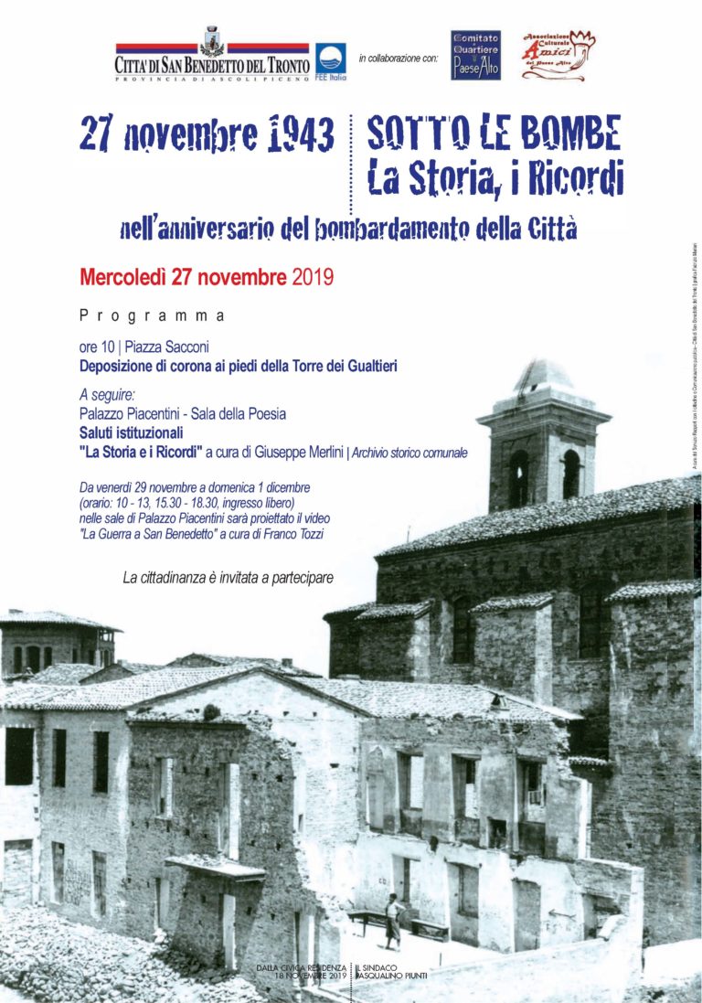 San Benedetto del Tronto, al Paese Alto si commemorano le vittime dei
